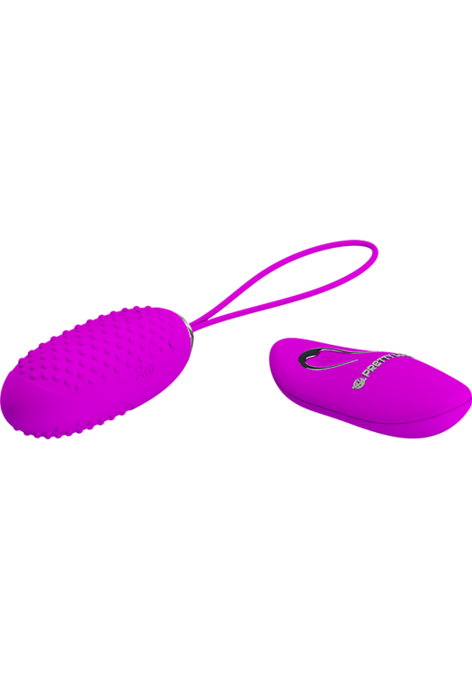 Τηλεχειριζόμενο αυγό από σιλικόνη σε μοβ χρώμα, μήκους 14 εκ. και μέγιστης διαμέτρου 2,8 εκ. με τηλεχειριζόμενο χειρισμό