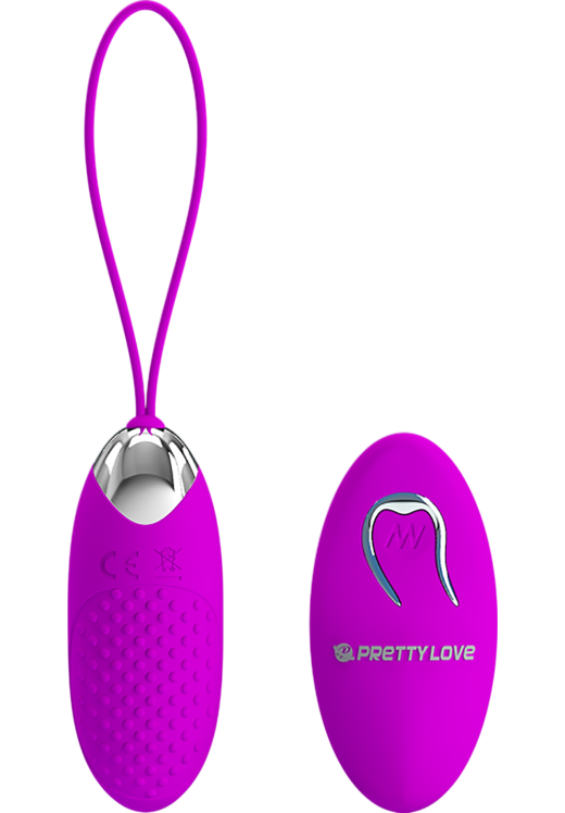 Τηλεχειριζόμενο αυγό από σιλικόνη σε μοβ χρώμα, μήκους 14 εκ. και μέγιστης διαμέτρου 2,8 εκ. με τηλεχειριζόμενο χειρισμό