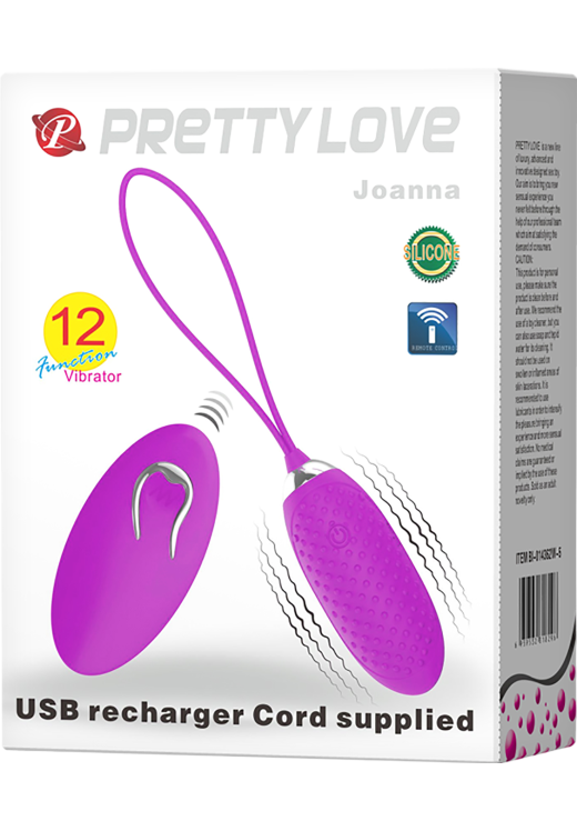 Τηλεχειριζόμενο αυγό από σιλικόνη σε μοβ χρώμα, μήκους 14 εκ. και μέγιστης διαμέτρου 2,8 εκ. με τηλεχειριζόμενο χειρισμό