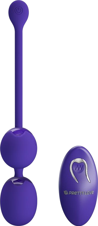 Kegel μπάλες από σιλικόνη σε μοβ χρώμα, μήκους 8,5 εκ. και μέγιστης διαμέτρου 2,7 εκ.