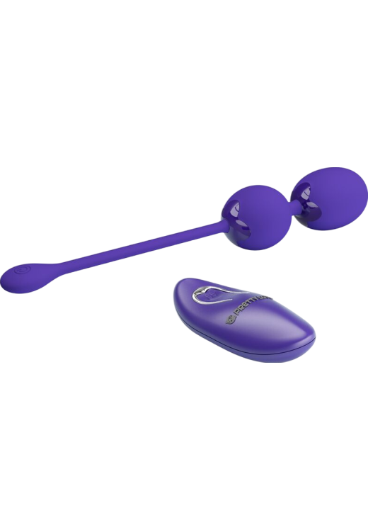 Kegel μπάλες από σιλικόνη σε μοβ χρώμα, μήκους 8,5 εκ. και μέγιστης διαμέτρου 2,7 εκ.