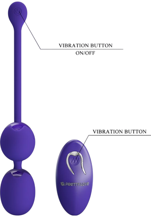 Kegel μπάλες από σιλικόνη σε μοβ χρώμα, μήκους 8,5 εκ. και μέγιστης διαμέτρου 2,7 εκ.