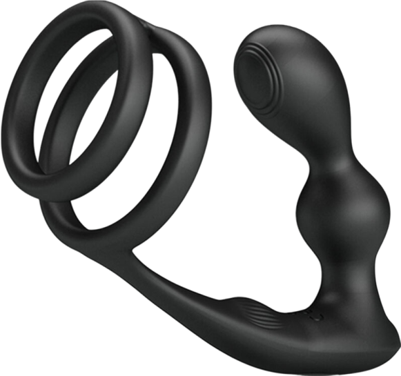 Πρωκτικός δονητής από σιλικόνη σε μαύρο χρώμα, μήκους 13,5 εκ. και μέγιστης διαμέτρου 2,7 εκ.