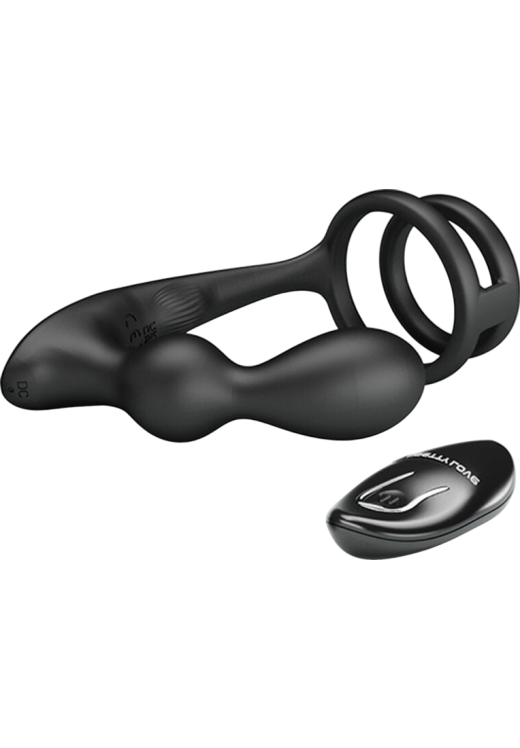 Πρωκτικός δονητής από σιλικόνη σε μαύρο χρώμα, μήκους 13,5 εκ. και μέγιστης διαμέτρου 2,7 εκ.