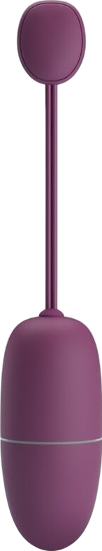 Τηλεχειριζόμενο αυγό από σιλικόνη σε λιλά χρώμα, μήκους 18 εκ. και μέγιστης διαμέτρου 3 εκ.