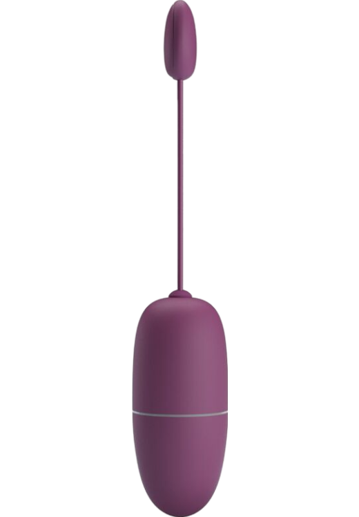 Τηλεχειριζόμενο αυγό από σιλικόνη σε λιλά χρώμα, μήκους 18 εκ. και μέγιστης διαμέτρου 3 εκ.