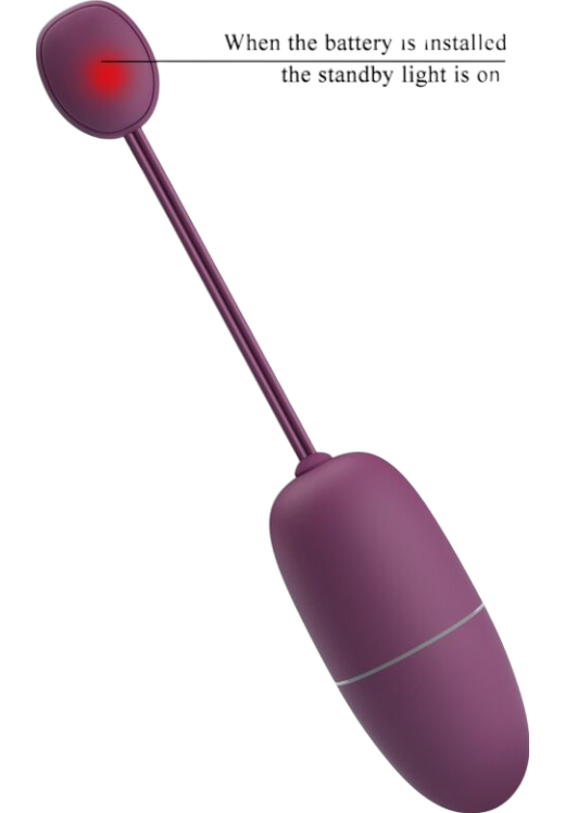 Τηλεχειριζόμενο αυγό από σιλικόνη σε λιλά χρώμα, μήκους 18 εκ. και μέγιστης διαμέτρου 3 εκ.