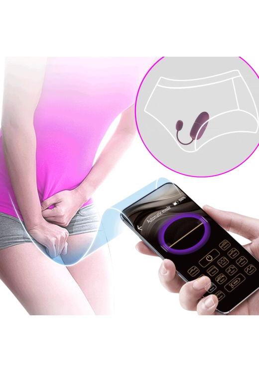 Τηλεχειριζόμενο αυγό από σιλικόνη σε λιλά χρώμα, μήκους 18 εκ. και μέγιστης διαμέτρου 3 εκ.