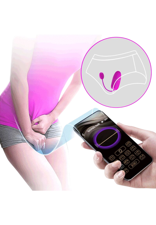 Δονούμενο αυγό από σιλικόνη σε μοβ χρώμα, μήκους 18 εκ. και μέγιστης διαμέτρου 3 εκ.