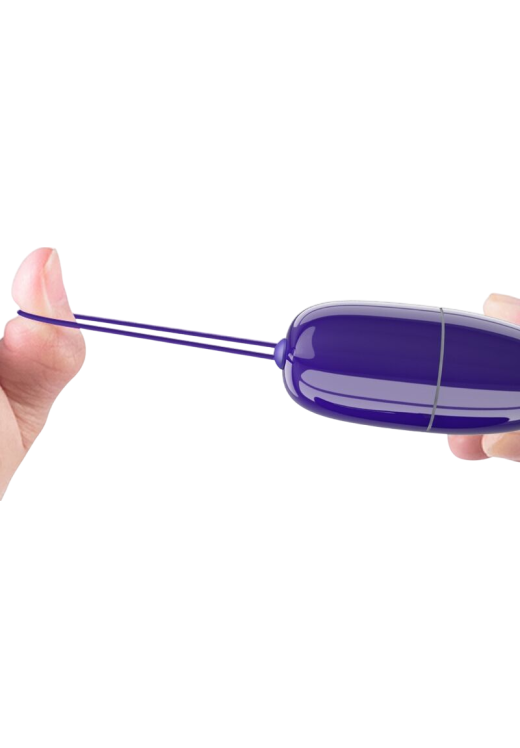 Τηλεχειριζόμενο αυγό από abs σε μοβ χρώμα, μήκους 6,9 εκ. και μέγιστης διαμέτρου 3 εκ. με τηλεχειριζόμενο χειρισμό