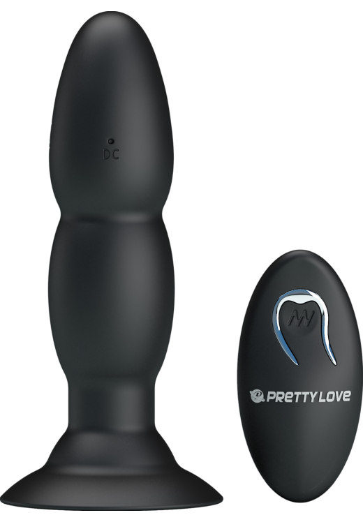 Δονούμενη σφήνα από σιλικόνη σε μαύρο χρώμα, μήκους 13,5 εκ. και μέγιστης διαμέτρου 3,5 εκ. με τηλεχειριζόμενο χειρισμό