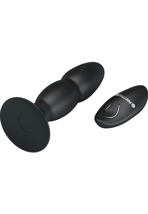 Δονούμενη σφήνα από σιλικόνη σε μαύρο χρώμα, μήκους 13,5 εκ. και μέγιστης διαμέτρου 3,5 εκ. με τηλεχειριζόμενο χειρισμό