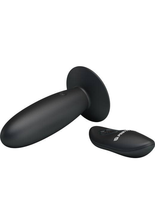 Δονούμενη σφήνα από σιλικόνη σε μαύρο χρώμα, μήκους 11 εκ. και μέγιστης διαμέτρου 3 εκ. με τηλεχειριζόμενο χειρισμό