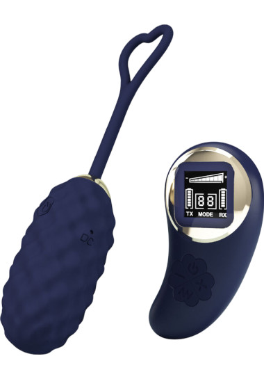 Pretty Love Vivian Remote Control Vibrating Egg 7,1 cm Τηλεχειριζόμενο αυγό από σιλικόνη σε μπλέ χρώμα, μήκους 7,1 εκ. και μέγιστης διαμέτρου 3 εκ. με τηλεχειριζόμενο χειρισμό
