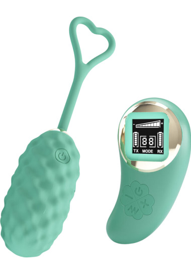 Pretty Love Vivian Remote Control Vibrating Egg 7,1 cm Τηλεχειριζόμενο αυγό από σιλικόνη σε πράσινο χρώμα, μήκους 7,1 εκ. και μέγιστης διαμέτρου 3 εκ. με τηλεχειριζόμενο χειρισμό