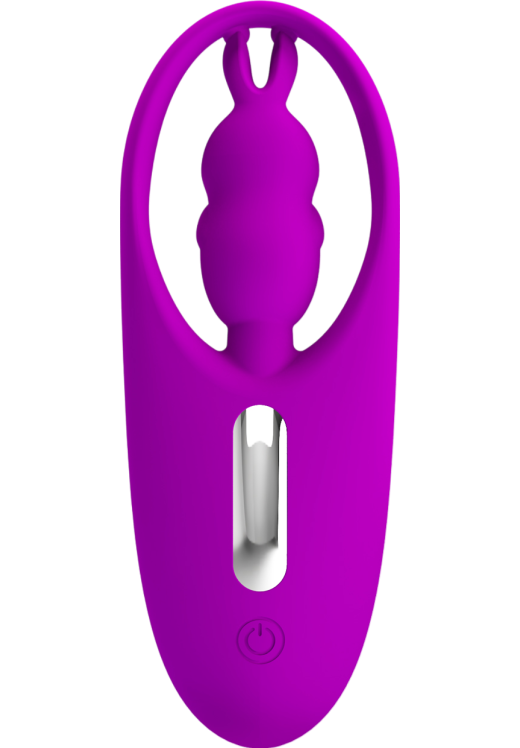 Κλειτοριδικός δονητής από σιλικόνη σε μοβ χρώμα, μήκους 10,8 εκ. και μέγιστης διαμέτρου 4 εκ. με τηλεχειριζόμενο χειρισμό