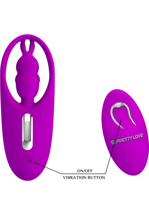 Κλειτοριδικός δονητής από σιλικόνη σε μοβ χρώμα, μήκους 10,8 εκ. και μέγιστης διαμέτρου 4 εκ. με τηλεχειριζόμενο χειρισμό