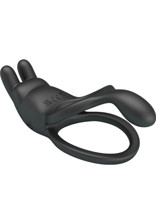 Δονούμενο δαχτυλίδι από σιλικόνη σε μαύρο χρώμα, μήκους 12,1 εκ. και μέγιστης διαμέτρου 4,5 εκ.