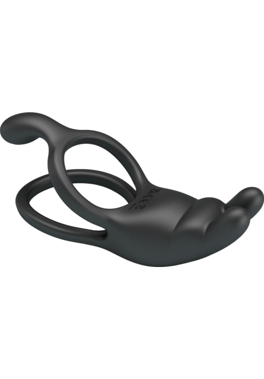 Δονούμενο δαχτυλίδι από σιλικόνη σε μαύρο χρώμα, μήκους 12,1 εκ. και μέγιστης διαμέτρου 4,5 εκ.