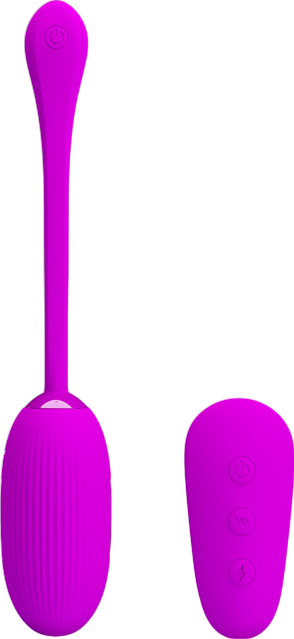 Τηλεχειριζόμενο αυγό από σιλικόνη σε μοβ χρώμα, μήκους 19 εκ. και μέγιστης διαμέτρου 3,2 εκ. με τηλεχειριζόμενο χειρισμό