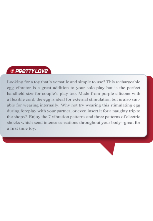 Τηλεχειριζόμενο αυγό από σιλικόνη σε μοβ χρώμα, μήκους 19 εκ. και μέγιστης διαμέτρου 3,2 εκ. με τηλεχειριζόμενο χειρισμό