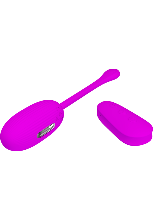 Τηλεχειριζόμενο αυγό από σιλικόνη σε μοβ χρώμα, μήκους 19 εκ. και μέγιστης διαμέτρου 3,2 εκ. με τηλεχειριζόμενο χειρισμό