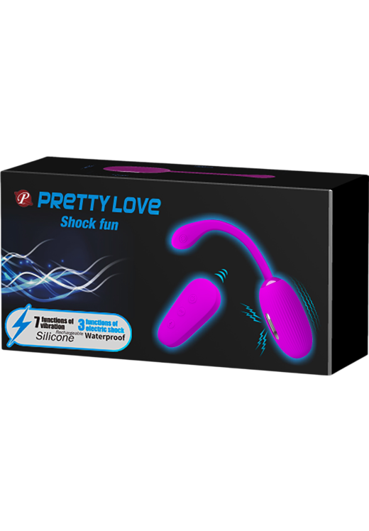 Τηλεχειριζόμενο αυγό από σιλικόνη σε μοβ χρώμα, μήκους 19 εκ. και μέγιστης διαμέτρου 3,2 εκ. με τηλεχειριζόμενο χειρισμό