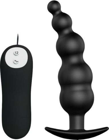 Πρωκτικός δονητής από σιλικόνη σε λιλά χρώμα, μήκους 11,8 εκ. και μέγιστης διαμέτρου 3 εκ. με ενσύρματο κοντρόλ