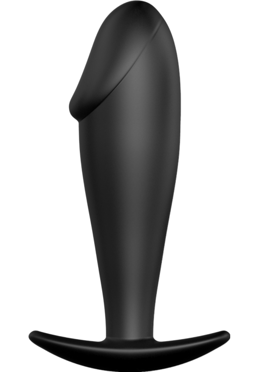 Δονούμενη σφήνα από σιλικόνη σε μαύρο χρώμα, μήκους 10 εκ. και μέγιστης διαμέτρου 3 εκ. με ενσύρματο κοντρόλ