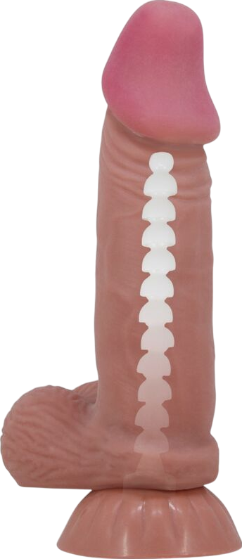 Ομοίωμα πέους από tpr σε καφέ χρώμα, μήκους 19,4 εκ. και μέγιστης διαμέτρου 4,4 εκ.