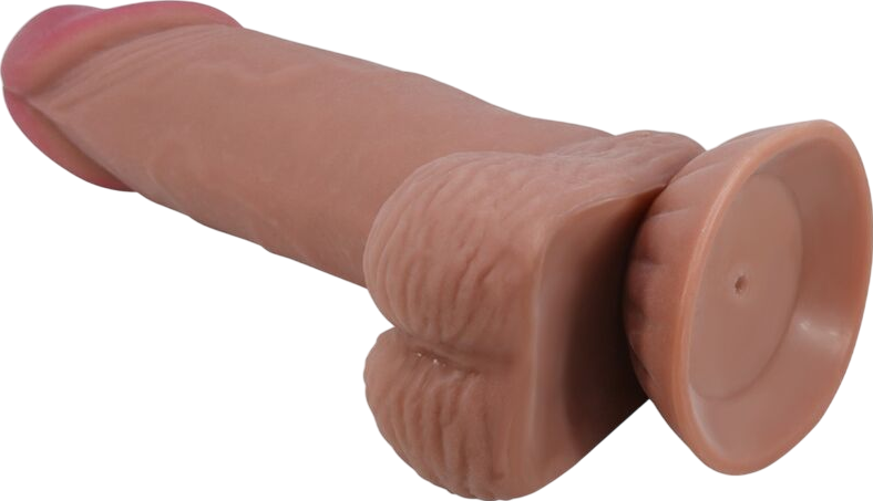 Ομοίωμα πέους από tpr σε καφέ χρώμα, μήκους 19,4 εκ. και μέγιστης διαμέτρου 4,4 εκ.