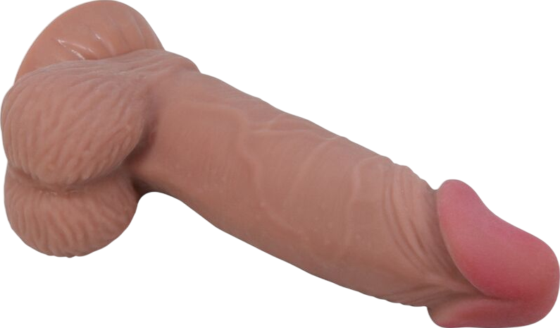 Ομοίωμα πέους από tpr σε καφέ χρώμα, μήκους 19,4 εκ. και μέγιστης διαμέτρου 4,4 εκ.