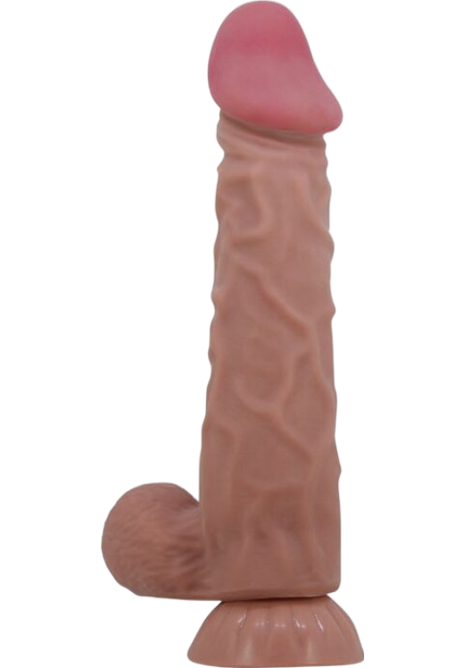 Ομοίωμα πέους από tpr σε καφέ χρώμα, μήκους 24 εκ. και μέγιστης διαμέτρου 5 εκ.