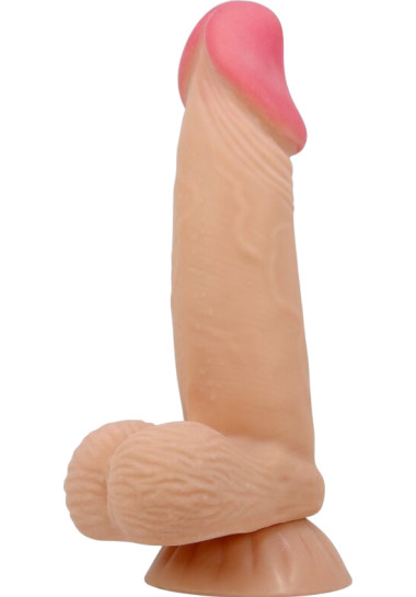 Pretty Love Sliding Skin Series Realistic Dildo With Suction Cup 19,4 cm Ομοίωμα πέους από tpr σε φυσικό χρώμα, μήκους 19,4 εκ. και μέγιστης διαμέτρου 4,2 εκ.