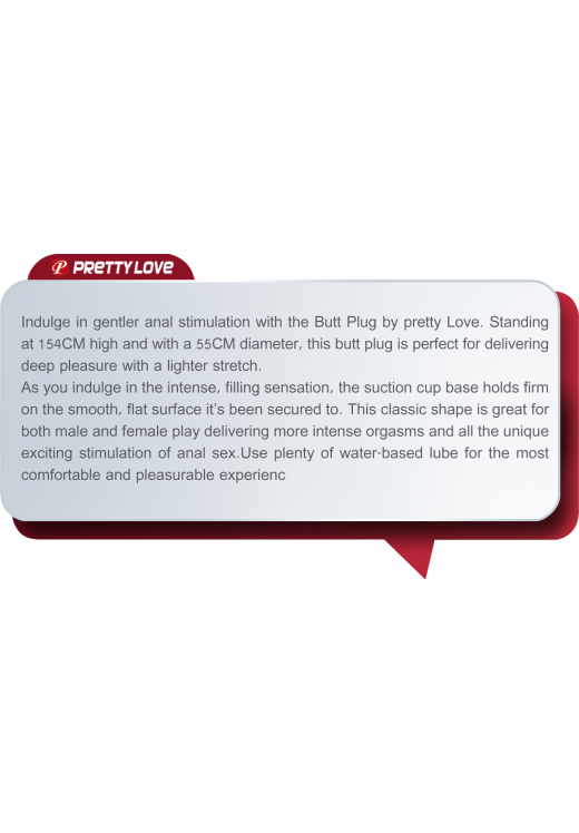 Πρωκτική σφήνα από σιλικόνη σε μοβ χρώμα, μήκους 15,4 εκ. και μέγιστης διαμέτρου 5,5 εκ.