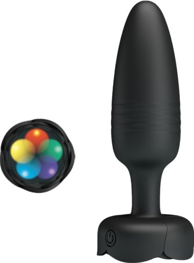 Δονούμενη σφήνα από σιλικόνη σε μαύρο χρώμα, μήκους 12,5 εκ. και μέγιστης διαμέτρου 3,4 εκ.