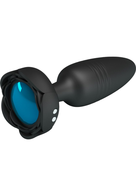 Δονούμενη σφήνα από σιλικόνη σε μαύρο χρώμα, μήκους 12,5 εκ. και μέγιστης διαμέτρου 3,4 εκ.