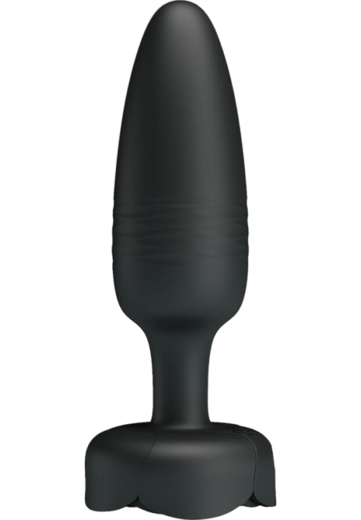 Δονούμενη σφήνα από σιλικόνη σε μαύρο χρώμα, μήκους 12,5 εκ. και μέγιστης διαμέτρου 3,4 εκ.