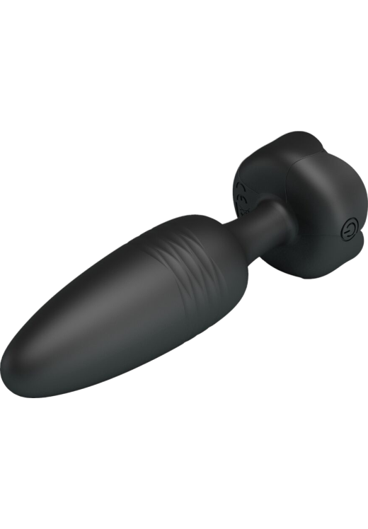 Δονούμενη σφήνα από σιλικόνη σε μαύρο χρώμα, μήκους 12,5 εκ. και μέγιστης διαμέτρου 3,4 εκ.