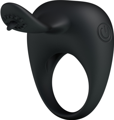 Δονούμενο δαχτυλίδι από σιλικόνη σε μαύρο χρώμα