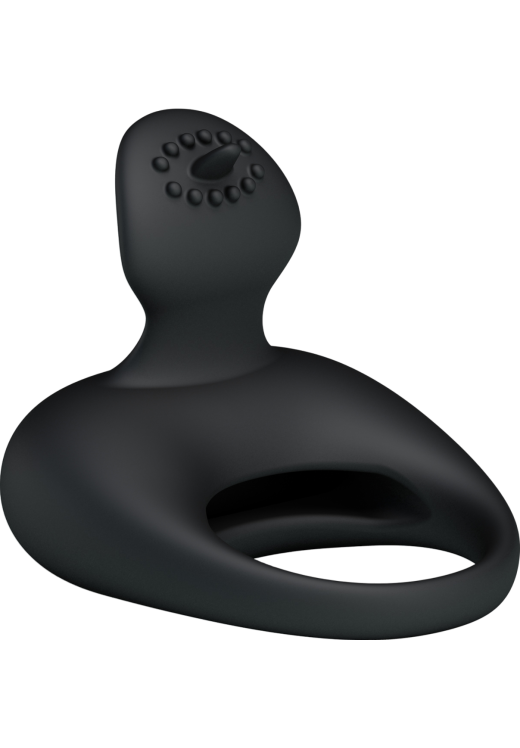 Δονούμενο δαχτυλίδι από σιλικόνη σε μαύρο χρώμα