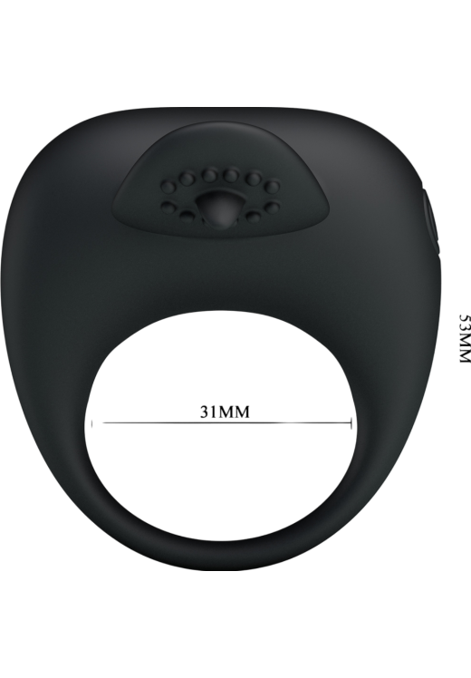 Δονούμενο δαχτυλίδι από σιλικόνη σε μαύρο χρώμα