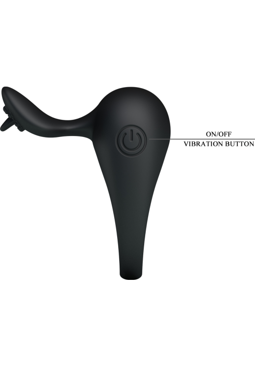 Δονούμενο δαχτυλίδι από σιλικόνη σε μαύρο χρώμα