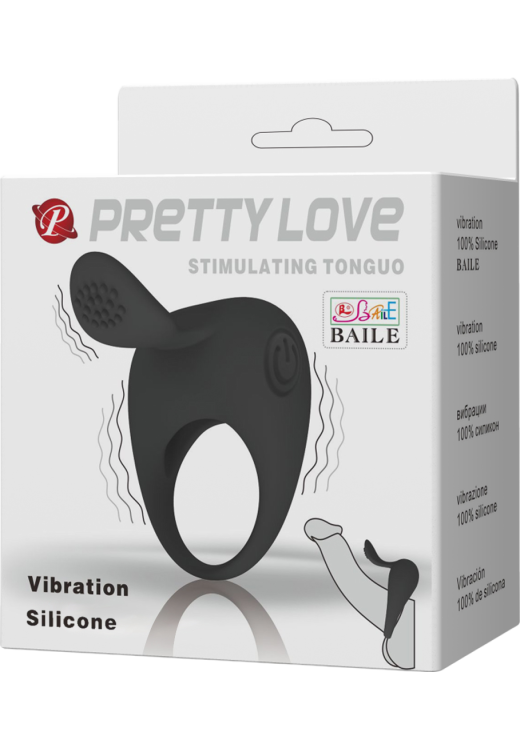 Δονούμενο δαχτυλίδι από σιλικόνη σε μαύρο χρώμα