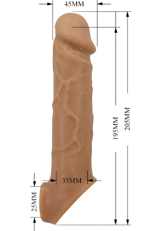 Κάλλυμα πέους από tpr σε φυσικό χρώμα