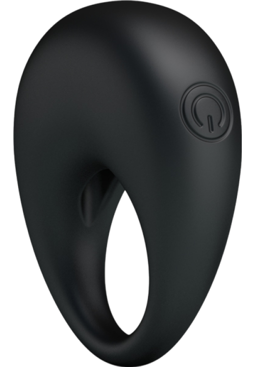 Δονούμενο δαχτυλίδι από σιλικόνη σε μαύρο χρώμα, μήκους 5,5 εκ. και μέγιστης διαμέτρου 2,7 εκ.