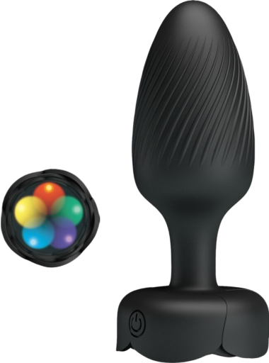 Δονούμενη σφήνα από σιλικόνη σε μαύρο χρώμα, μήκους 10,8 εκ. και μέγιστης διαμέτρου 3,8 εκ.