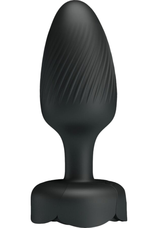 Δονούμενη σφήνα από σιλικόνη σε μαύρο χρώμα, μήκους 10,8 εκ. και μέγιστης διαμέτρου 3,8 εκ.