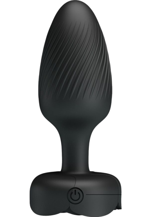 Δονούμενη σφήνα από σιλικόνη σε μαύρο χρώμα, μήκους 10,8 εκ. και μέγιστης διαμέτρου 3,8 εκ.