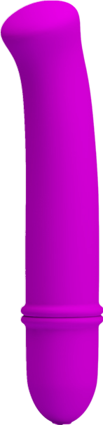 Μίνι δονητής από σιλικόνη σε μοβ χρώμα, μήκους 12 εκ. και μέγιστης διαμέτρου 2 εκ.